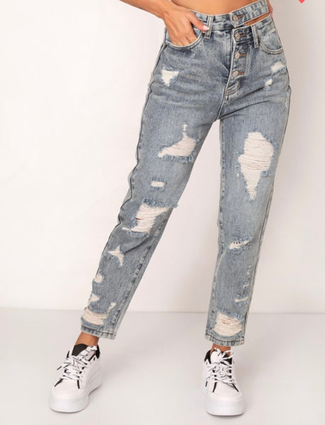 Waist Slit Jeans