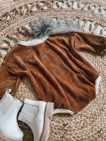 Rust Sweater Romper